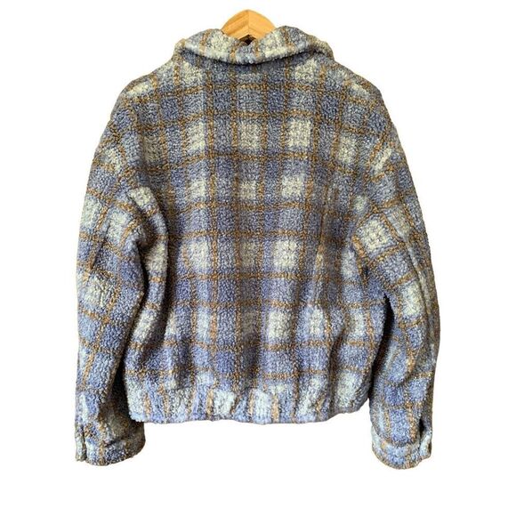 Free People Faded Dreams Cozy Trucker Jacket Periwinkle Size XS - Picture 5 of 12